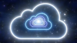 Neon Cloud Shape Tunnel Moving in Dark Blue Night Sky Glowing Lights 4K TikTok Trend Background screenshot 5