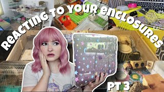 REACTING to my subs GUINEA PIG enclosures!✨ pt.3