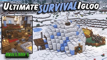 Minecraft Ultimate Survival Igloo Tutorial - EASY - Full Interior & World Download