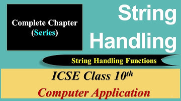 #8 String Handling In Java || String Function || ICSE 10th Computer Application