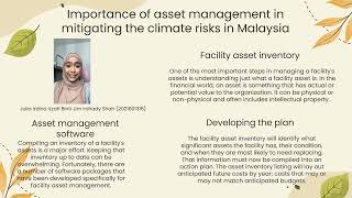 IMU652 THE ROLE OF ASSET MANAGEMENT IN MITIGATING CLIMATE RISK