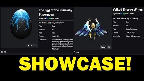 The hatch Egg of the Runaway Supernova and Yolked Energy Wings showcase and how to get