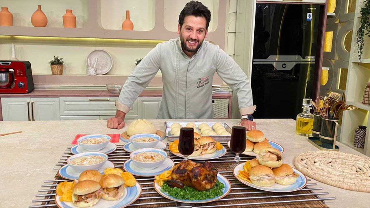 المطعم مع الشيف محمد حامد | دجاج مشوي - خبز الكايزر - شعيرية بالكاسترد