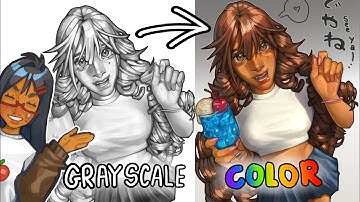 Grayscale to color tutorial and art Tips