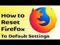 Refresh Firefox to its default settings? Reset Mozilla Firefox image