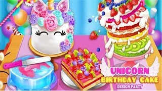 Birthday Cake Design Party | Bake, Decorate, & Eat! | Unicorn Cake screenshot 1