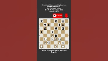 A very nice game, Grandelius, Nils vs Ioannidis, Evgenios, Reykjavik Open 2023 Round 6 short video.