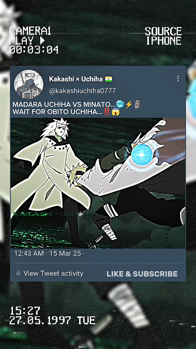 MADARA UCHIHA VS MINATO ⚡🗿