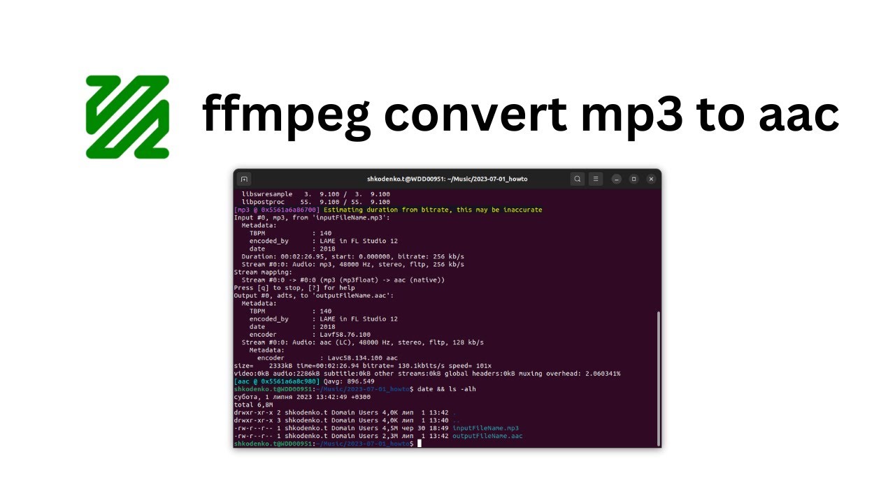 How to convert mp3 audio to aac on Ubuntu Linux - YouTube How To Convert Mp3 Audio To Aac On Ubuntu Linux - Youtube