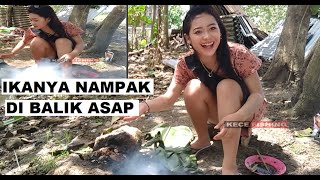 PEN4MP4KAN IKAN BETOK SANGAT INDAH KETIKA DI BAKAR OLEH GADIS CANTIK