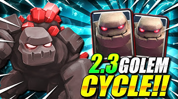 2.3 ELIXIR FASTEST GOLEM CYCLE DECK EVER!! IT