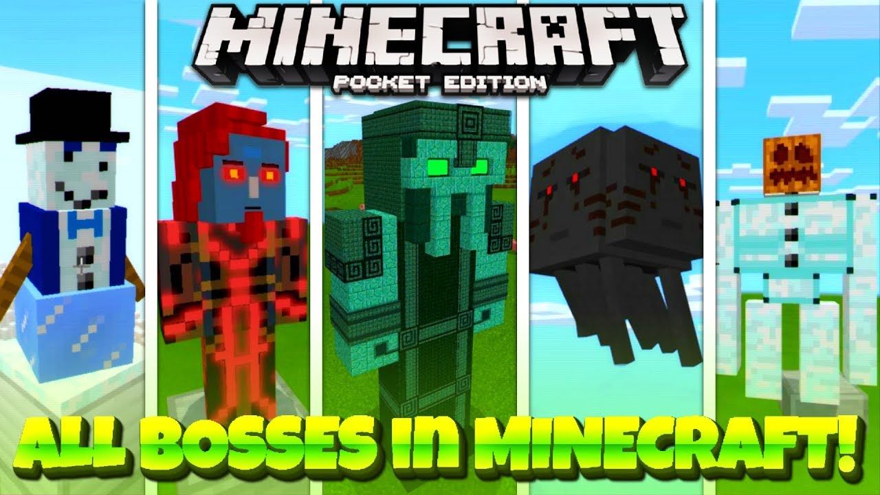 ALL BOSSES from Minecraft Story Mode in MCPE! Minecraft 1.2 Addon