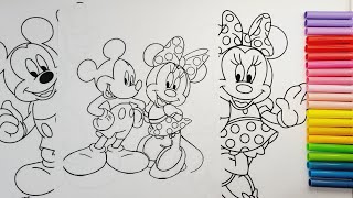 Disney Coloring World Mickey Mouse & Minnie Mouse  Coloring Pages for Kids#coloringbook#mickeymouse