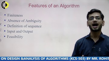 DESIGN & ANALYSIS OF ALGORITHMS LECTURE 01