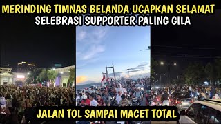 MERINDING SUPPORTER TUMPAH RUAH DI JALAN SELEBRASI SE INDONESIA #afccup2024 #timnasindonesia