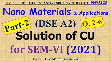 2021-CU-SEM-VI=DSE A2_Nanomaterials & Applications_Part 2(Q.2-6)  Previous Year BSc Physics (H)by LK