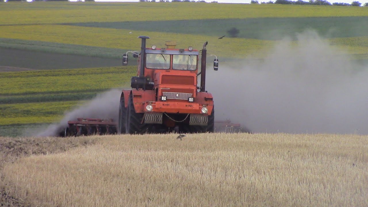 Кировец К-700 ЯМЗ 238!Скоростная дисковка стерни! - YouTube