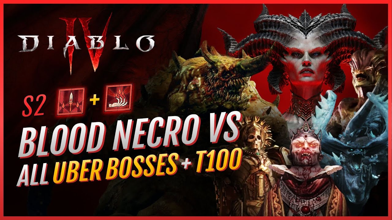Blood Lance Necromancer Build Showcase - All Uber Bosses(Lilith