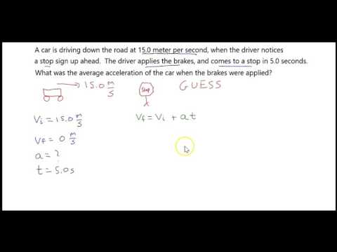 Physics: Solving Average Acceleration Example 1