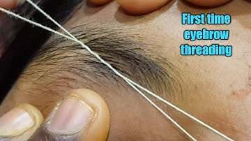First time eyebrow threading tutorial step by step/perfect eyebrow threading