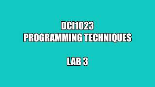 DCI1023 - Lab 3