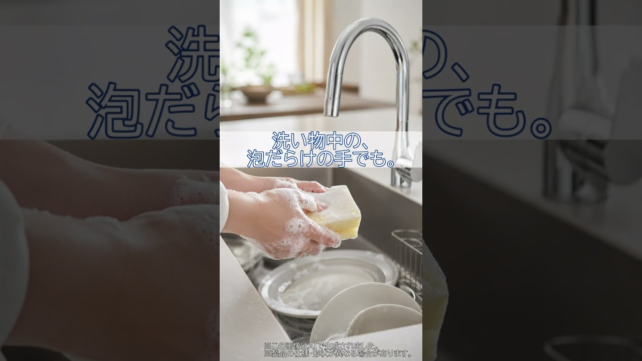 【TOTO】グースネック水栓RF（キッチン水栓）｜商品紹介動画（短尺）