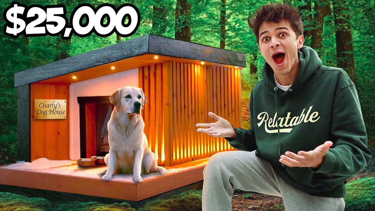 ⁣I BUILT A $25,000 DREAM DOG HOUSE!!