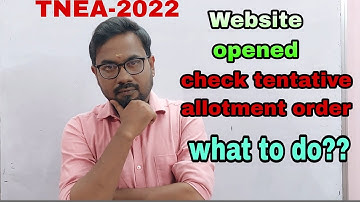 TNEA-2022 | Website opened| check tentative allotment order | what to do??@vivekmathsscience1013