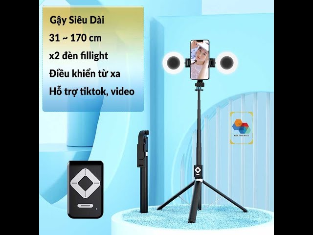 Gậy tripod T11 chụp hình, quay video, selfie có remote hỗ trợ chụp ảnh và quay video, xem tiktok