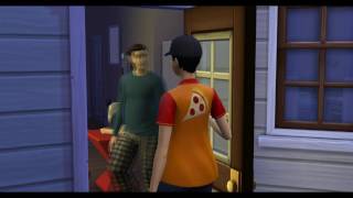 (The Sims 4) ordering pizza in The Sims 4