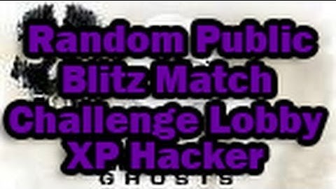 COD Ghosts Hacked XP Challenge Lobby In Random Blitz Public Match