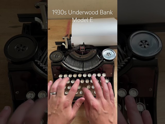 1930s Underwood Bank Typewriter #vintage #typewriterrevolution  #asmr #wednesdayaddams class=