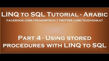Using stored procedures with LINQ to SQL in arabic