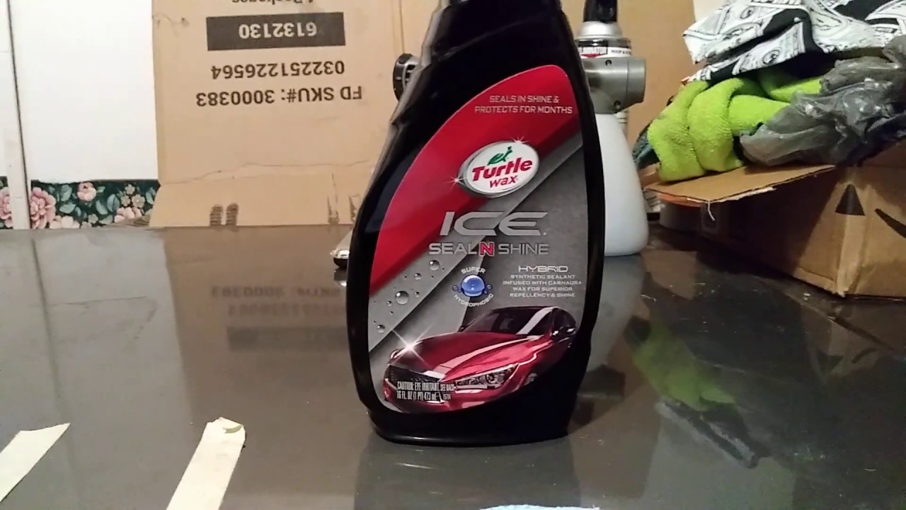 Turtle wax ice seal n shine a new way to apply and save product YouTube