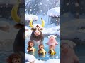 Monkeys Invade Bananacow's Hot Spring! 😂 | Winter Spa Chaos 猴子闖入蕉牛的溫泉!😂 | 冬季SPA大混亂 猿たちがバナナ牛の温泉に侵入!😂