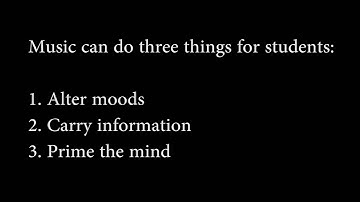 Brain Based Instructional Strategy - Music