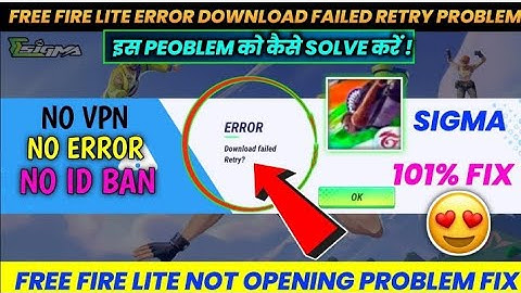 😅Sigma network connection error problem //sigma login problem //free fire lite not opening today