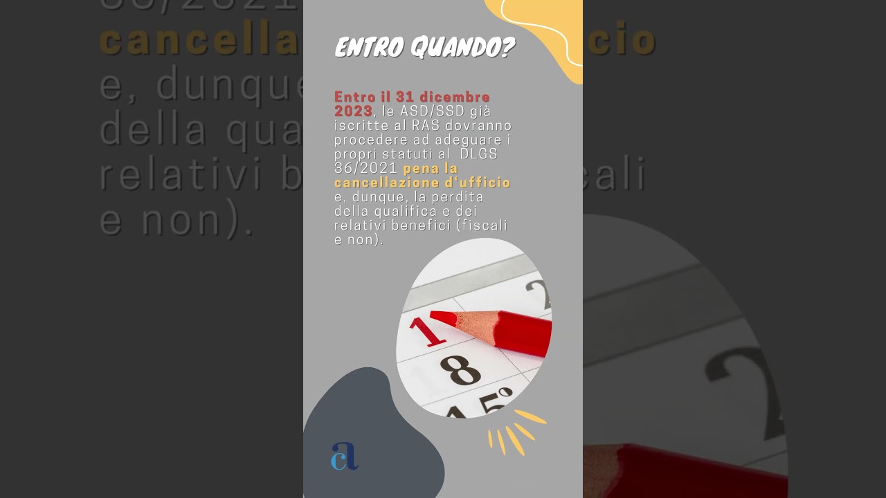 RIFORMA DELLO SPORT & ADEGUAMENTO STATUTARIO