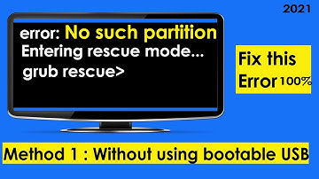 How To Fix "grub Rescue error No Such Partition" Error-Method1:Without using bootable USB | മലയാളം