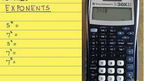 TI30XIIs calculator with EXPONENTS
