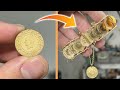 How do they make bracelets carefully made from gold coins?