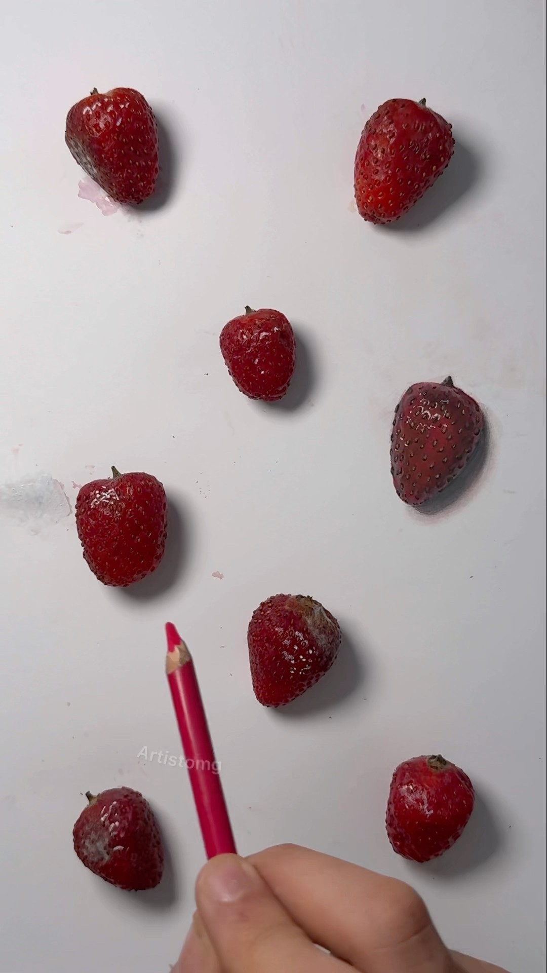 Guess the Strawberry Drawn! ✍️✨? || Did you find it?! ? #realism #art #shorts