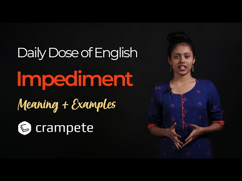 DailyDose English - Impediment Meaning - Verbal Lesson