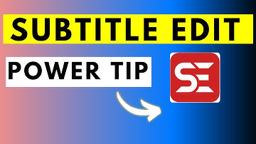 Subtitle Edit Power Tip - Burning In Subtitles with Extra FFmpeg Parameters