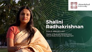 Shalini Radhakrishnan, Gold Medallist, Master of Business Administration, Class of 2024.