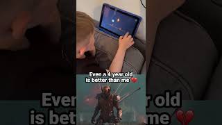 4 years old VS Geometry Dash 💔🥀