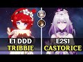 [V6] Castorice E2S1 with Tribbie E1 DDD Showcase vs 3 Bosses | MoC 3.2 - Honkai: Star Rail