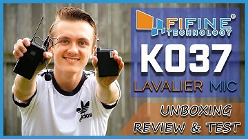 FiFine K037 Wireless Lavalier Microphone Unboxing/Review/Test 2018