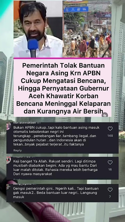 Gengsi lebih diutamakan dari keselamatan rakyat 👎🏻👎🏻 #aceh #banjirsumatra #trending #viral