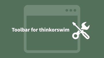Toolbar for thinkorswim